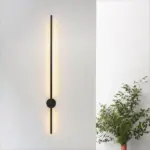 دیوار کوب خطی مشکی سایز ۱۰۰ سانتیمتر